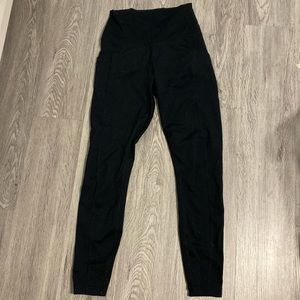 Ribbed Black Leggings